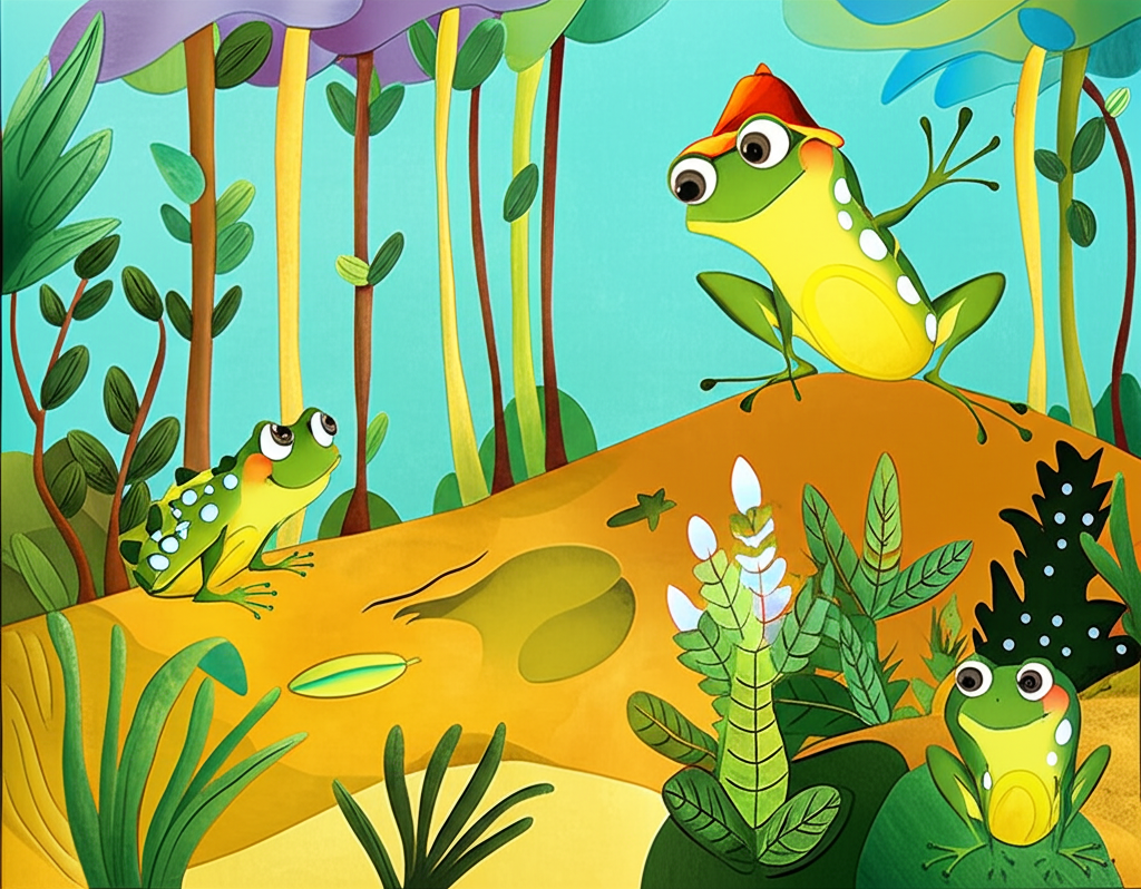 The Brave Frog and the Clever Tadpoles