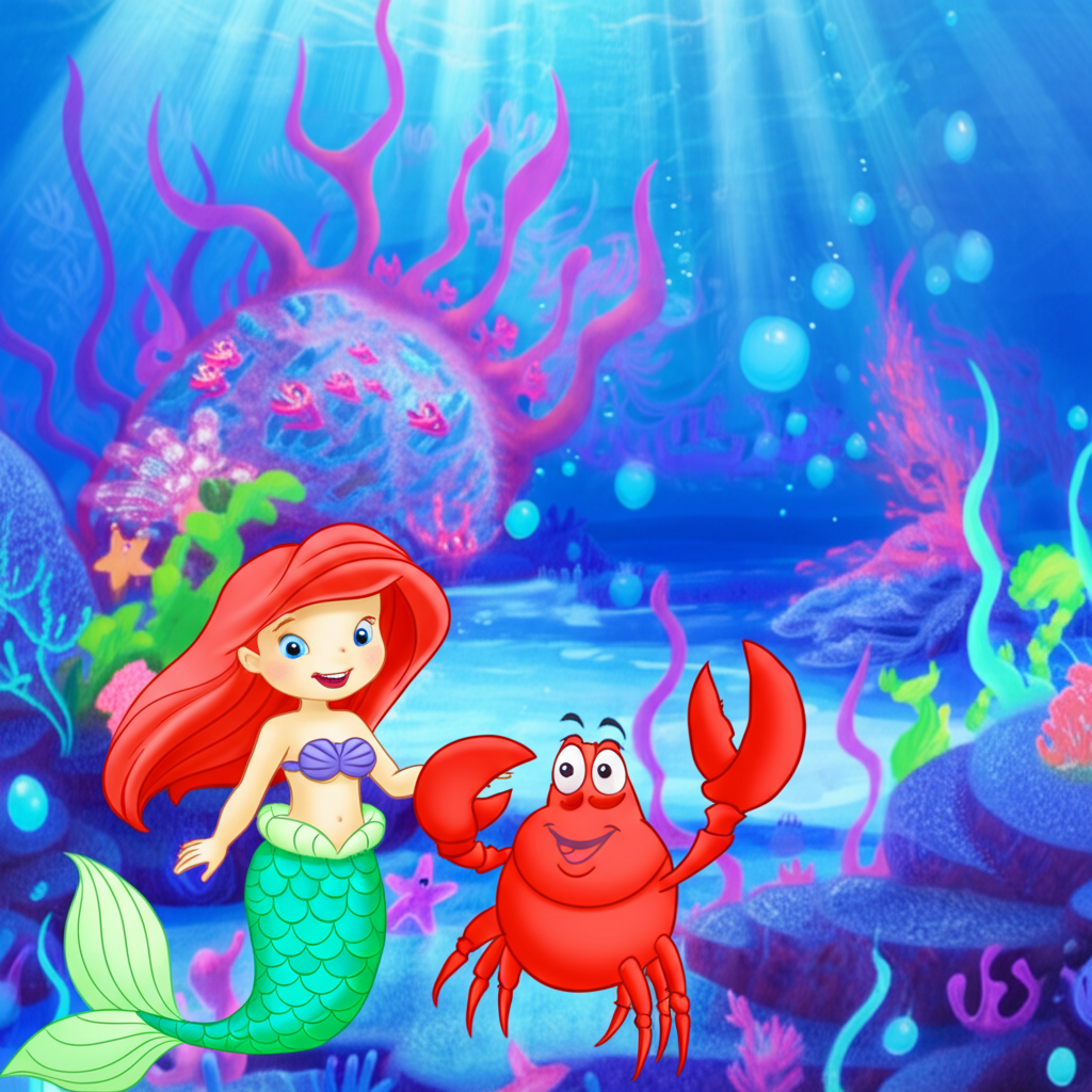 The Mermaid and Crab Friends