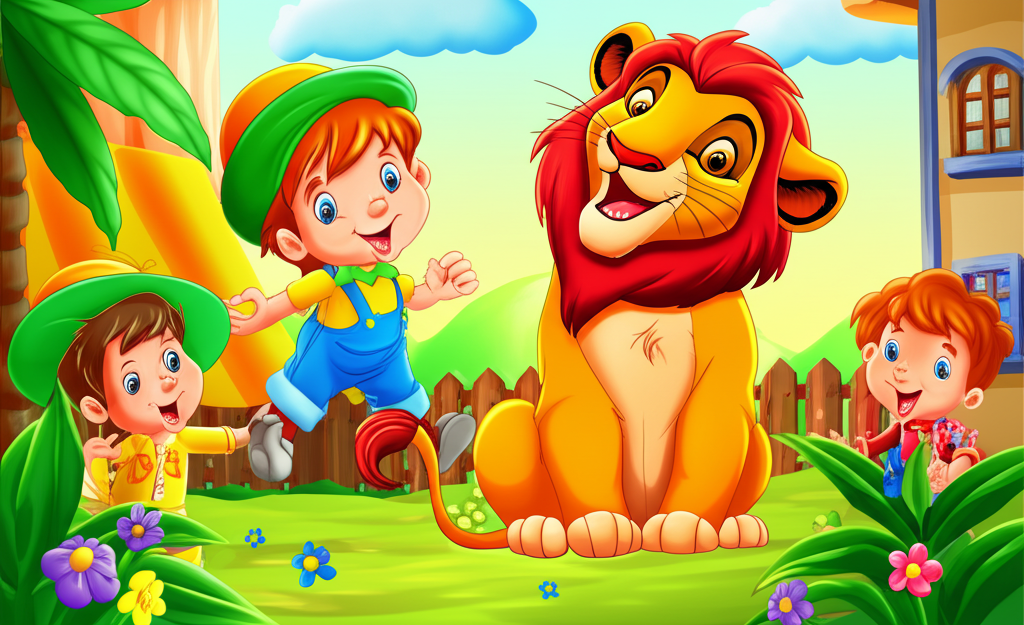 Lion learns to laugh