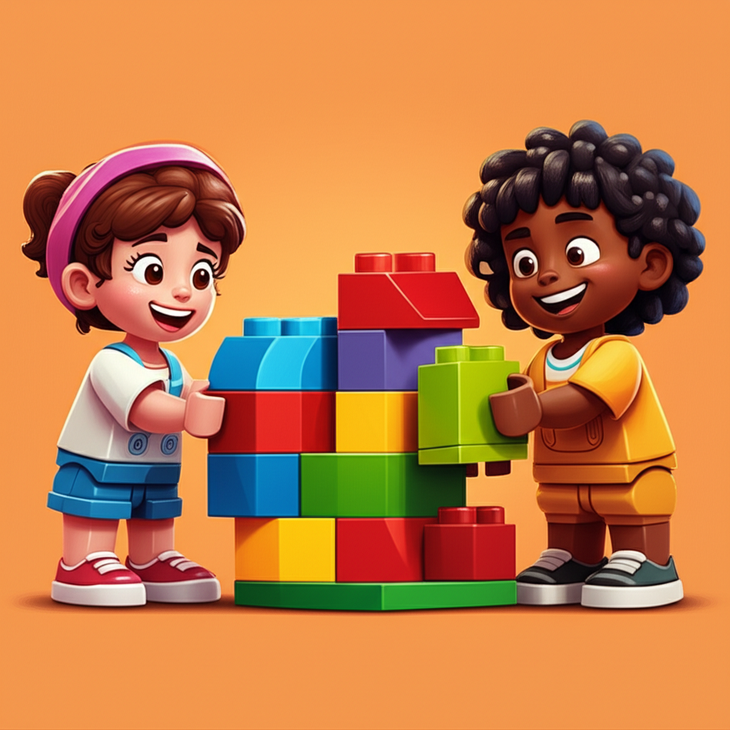 The Two Best Lego Brick Friends