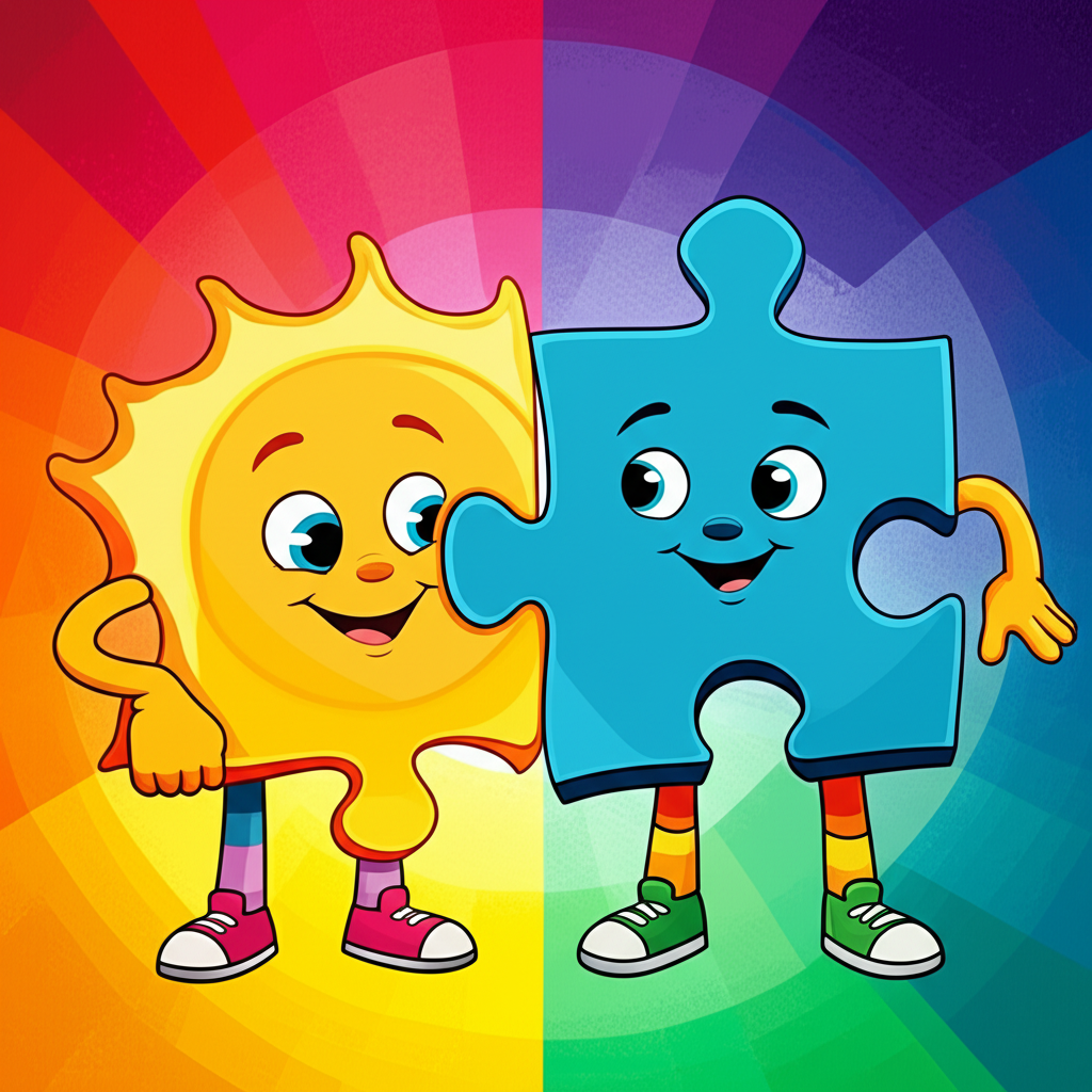 The Two Best Puzzle Piece Friends