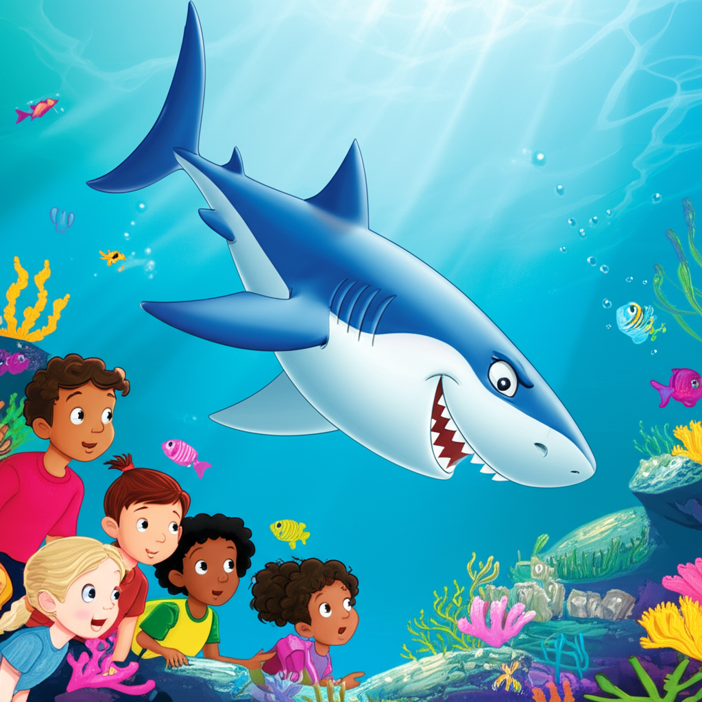 A Shark in the water