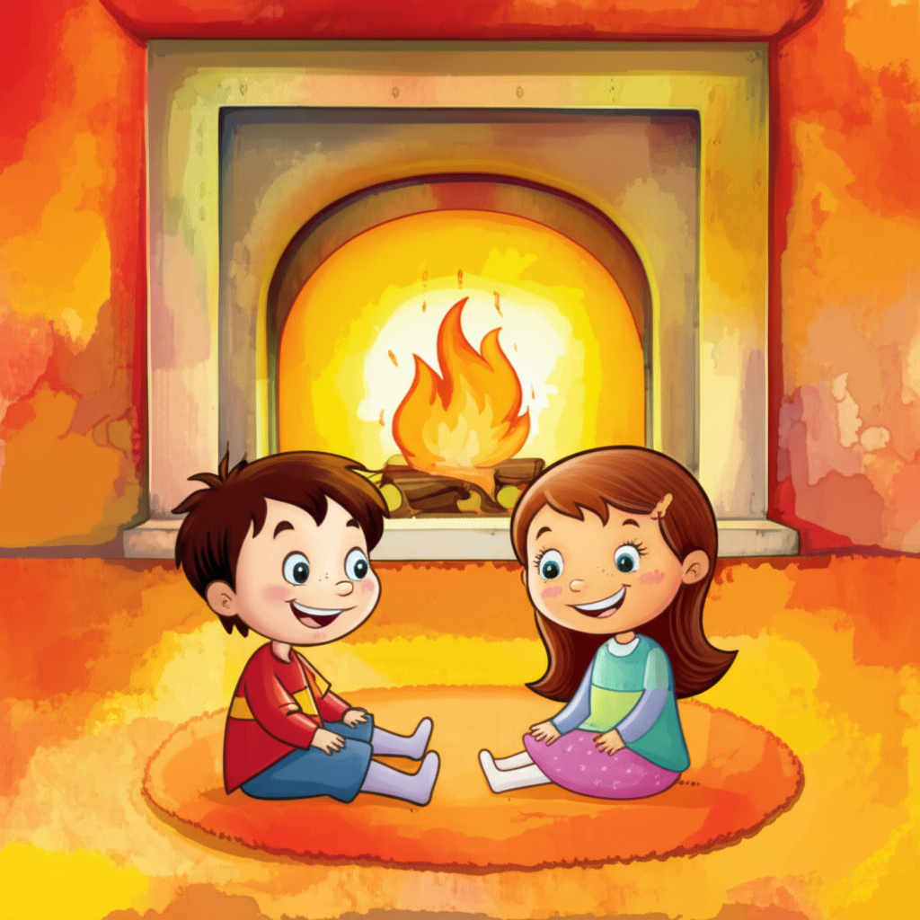 Warm fire place